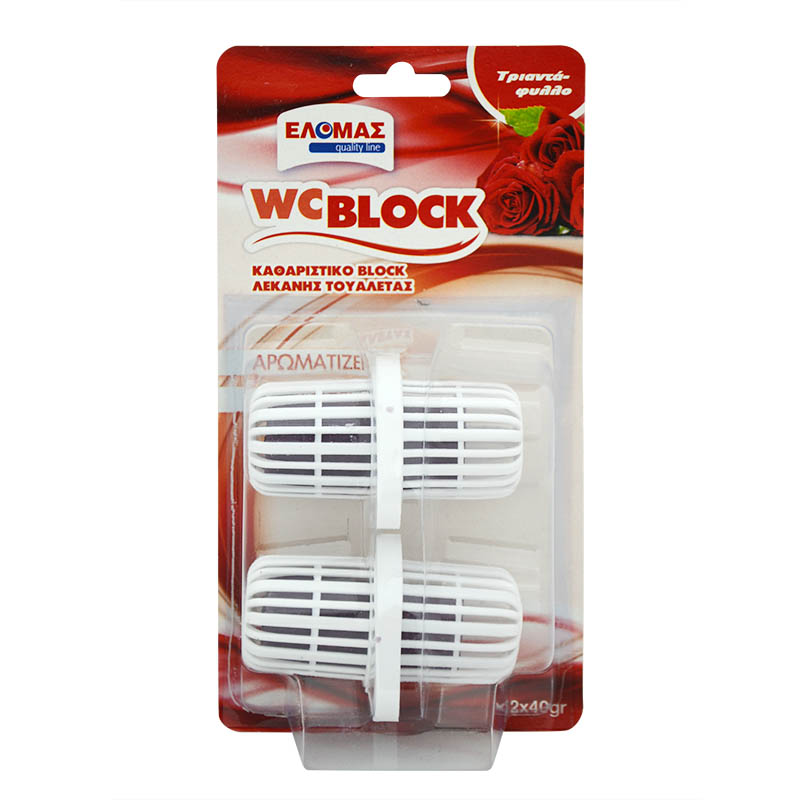ΕΛΟΜΑΣ Wc block Τριαντάφυλλο 2x40g