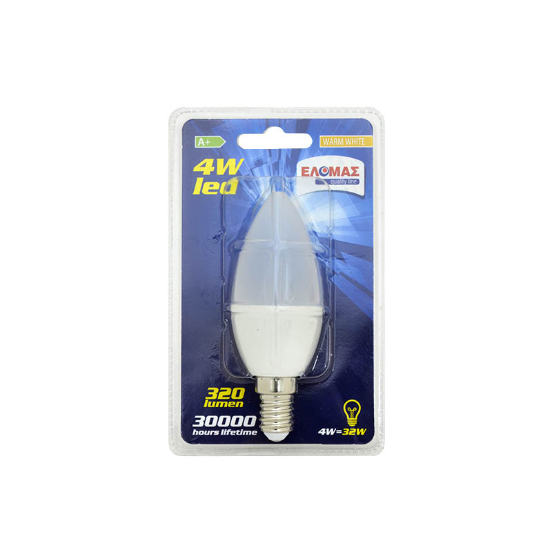 ΕΛΟΜΑΣ Λαμπτήρας Led κερί 4W