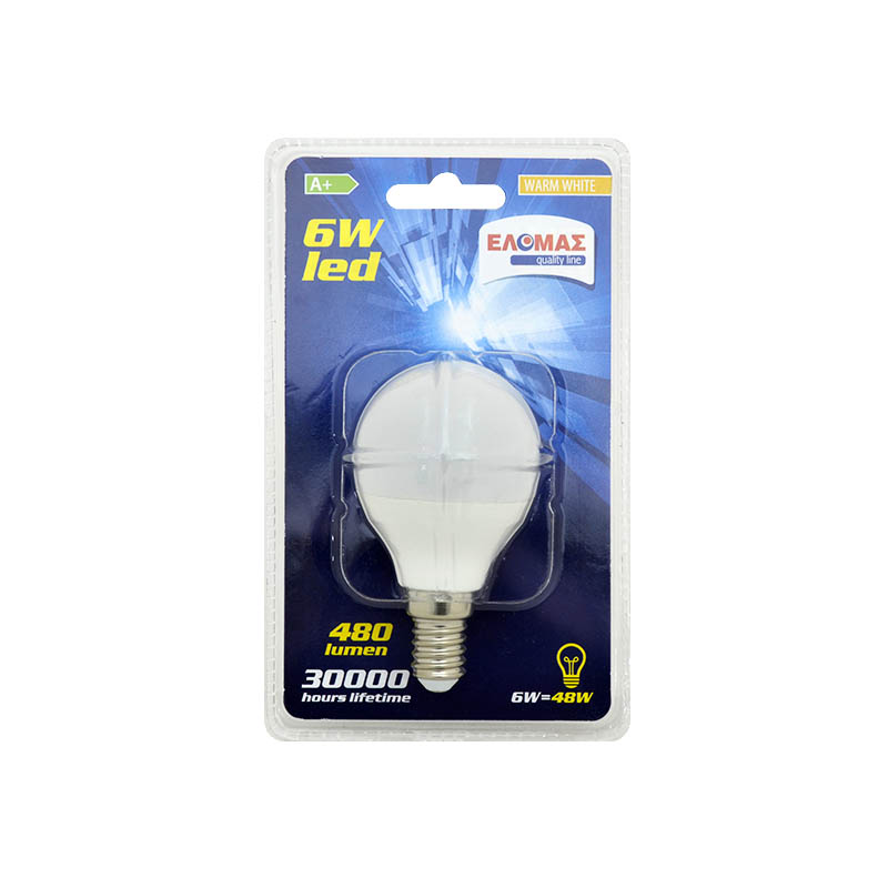 ΕΛΟΜΑΣ Λαμπτήρας Led  6W 