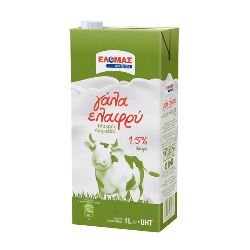 ΕΛΟΜΑΣ Γάλα ελαφρύ μακράς διάρκειας 1lt
