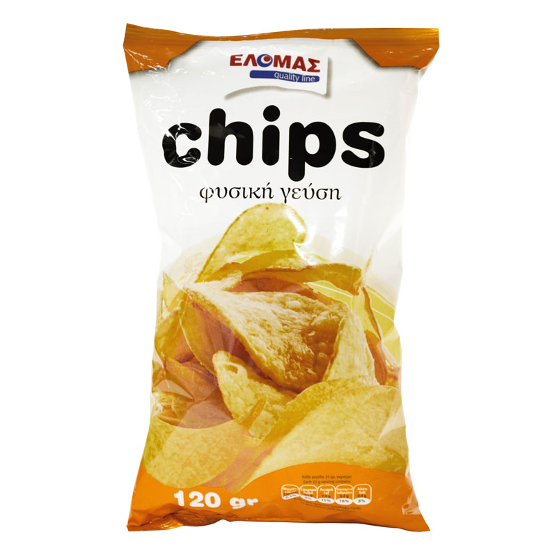 ΕΛΟΜΑΣ Chips φυσική γεύση 120g