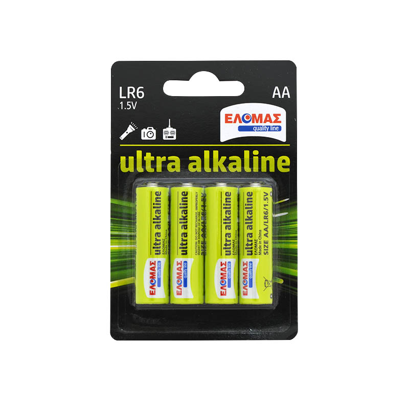 ΕΛΟΜΑΣ Μπαταρίες ΑΑ (LR6) ultra alkaline 4τεμ.